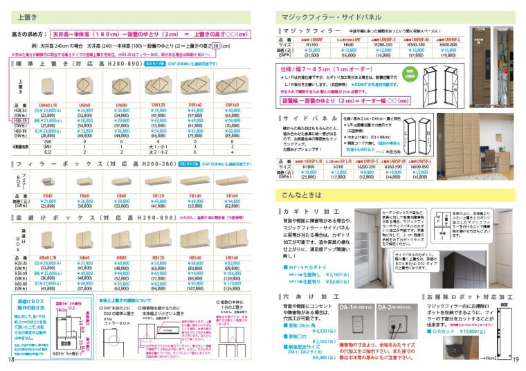 岡山県すえ木工生産のMG3壁面収納カタログ